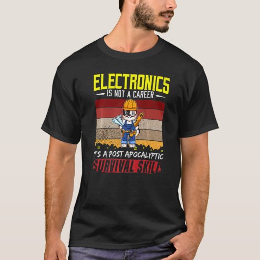Mannen elektricien is geen loopbaan voor elektrici t-shirt (Voorkant)