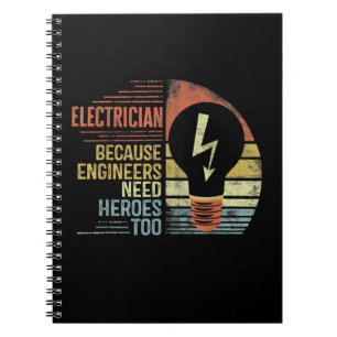 Mannen elektricien omdat ingenieurs ook helden nod notitieboek