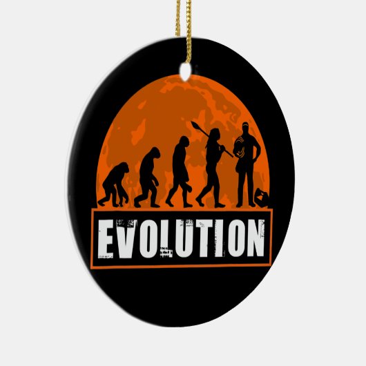 Mannen elektricien papa Funny Human Evolution for Keramisch Ornament (Rechts)