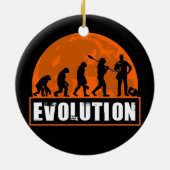 Mannen elektricien papa Funny Human Evolution for Keramisch Ornament (Achterkant)