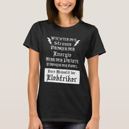 Mannen elektricien t-shirt (Voorkant)