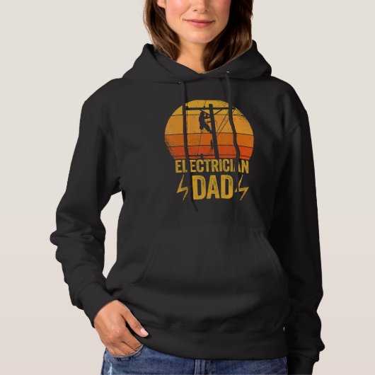 Mannen elektricien vader hoodie (Voorkant)