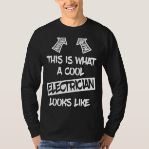 Mannen elektriciens van de Kol Elektricus Electron T-shirt
