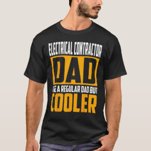 Mannen elektrische aannemer vader als een gewone d t-shirt