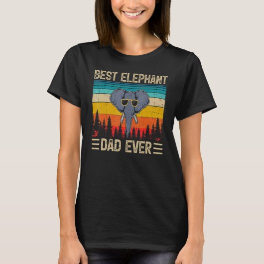 Mannen Elephant Best Elephant Pap Ever Fath T-shirt (Voorkant)