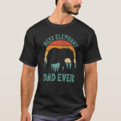 Mannen Elephant  Best Elephant Pap Ever Fath T-shirt (Voorkant)