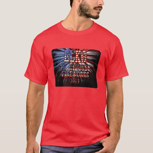 Mannen Elko Fireworks T-shirt 2013 (Voorkant)