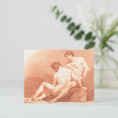 Mannen Embracing Briefkaart (Staand voorkant)