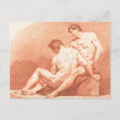 Mannen Embracing Briefkaart (Voorkant)