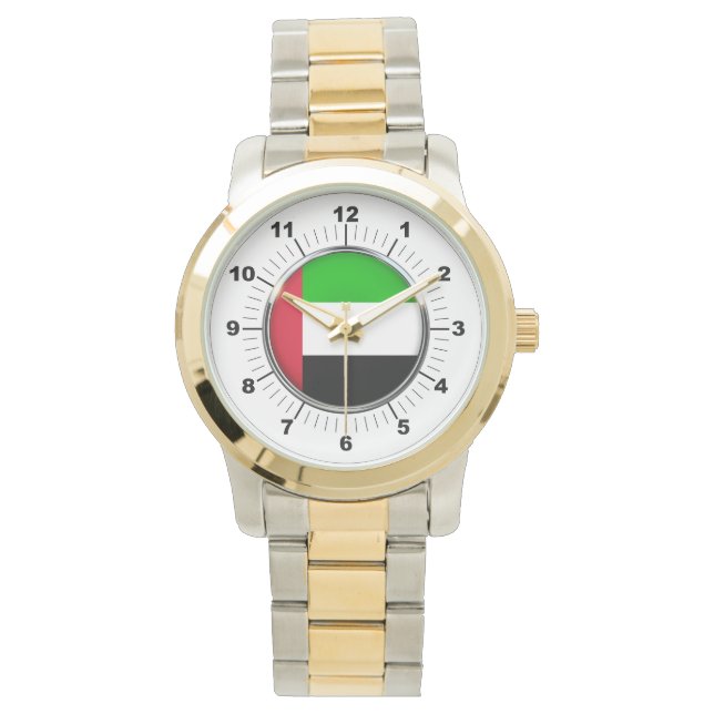 Mannen Emirates-vlag - Oversized tweetonig horloge (Voorkant)
