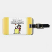 Mannen en FIne Humor Bagagelabel (Voorkant horizontaal)