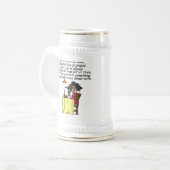 Mannen en FIne Wine Humor Bierpul (Voorkant links)