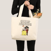 Mannen en FIne Wine Humor Grote Tote Bag (Voorkant (product))