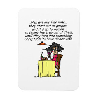 Mannen en FIne Wine Humor Magneet