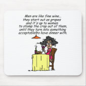Mannen en FIne Wine Humor Muismat (Voorkant)