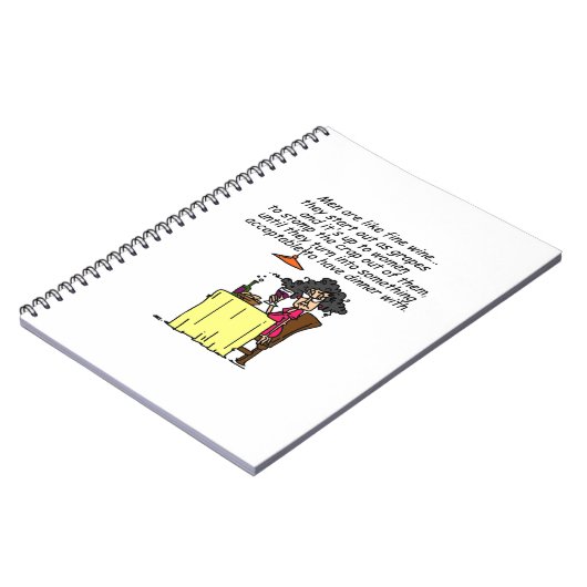 Mannen en FIne Wine Humor Notitieboek (Linkerzijde)