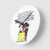 Mannen en FIne Wine Humor Ronde Klok (Hoek)