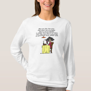 Mannen en FIne Wine Humor T-shirt
