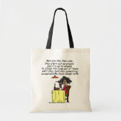 Mannen en FIne Wine Humor Tote Bag (Voorkant)