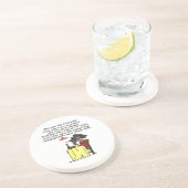 Mannen en FIne Wine Humor Zandsteen Onderzetter (Zijkant)