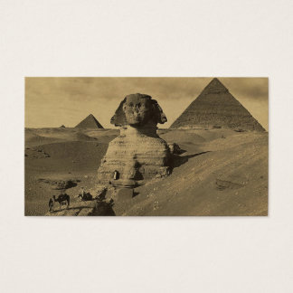 Mannen en kamelen op de poot van de Sfinx, Pyramid Visitekaartjes