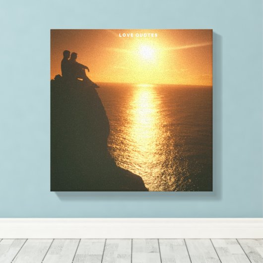 Mannen en Sun canvas Afdruk (Insitu (Houten vloer))