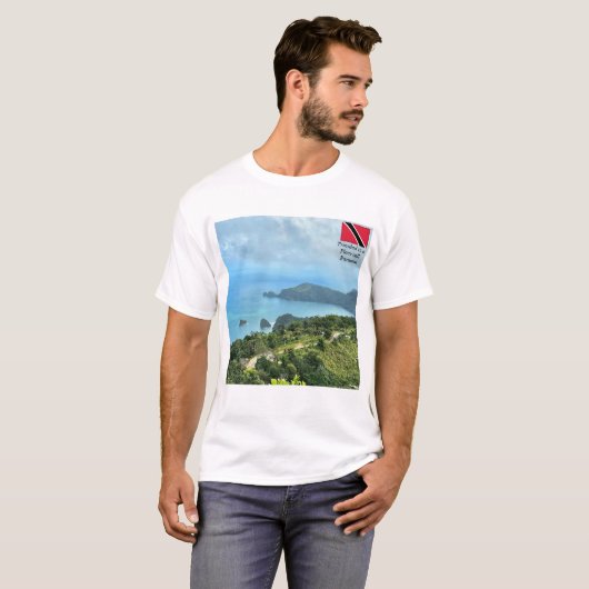 Mannen en vrouwen Basic T-Shirt van trinidad (Voorkant volledig)