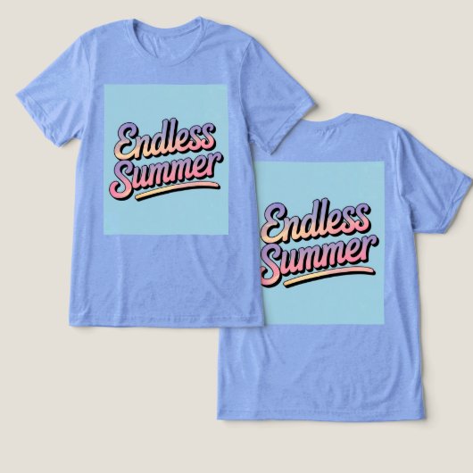 Mannen Endless Summer T-Shirt (Ontwerp Voorkant & Achterkant)