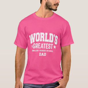 Mannen Engels Cocker Spaniel Dog Dad Pet Theme T-shirt