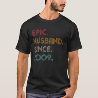 Mannen epic Husband sinds 2009 - 13e huwelijksnach T-shirt