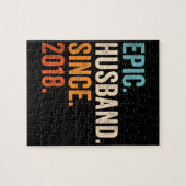 Mannen Epic Husband Sinds de huwelijksdag van 2018 Legpuzzel (Horizontaal)