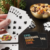 Mannen Epic Husband Sinds de huwelijksdag van 2018 Pokerkaarten (Insitu)