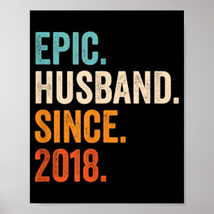 Mannen Epic Husband Sinds de huwelijksdag van 2018 Poster