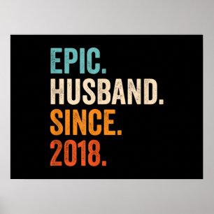 Mannen Epic Husband Sinds de huwelijksdag van 2018 Poster