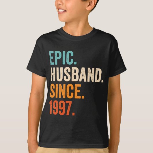 Mannen Epic Man Sinds 1997 25e huwelijksverjaardag T-shirt (Voorkant)