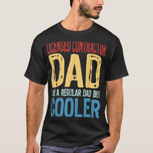 Mannen erkende aannemer vader als een gewone vader t-shirt (Voorkant)