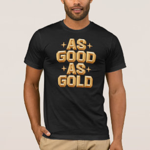 Mannen even goed als Gold Black T-Shirt