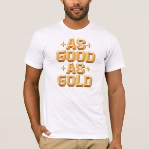 Mannen even goed als gouden witte T-shirt