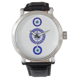 Mannen Evil Eye  Leather Watch Horloge