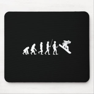 Mannen Evolutie Snowboard Gift Snowboarder Gift Bo Muismat