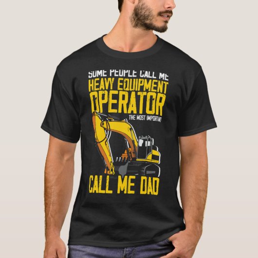 Mannen exploitant van zware apparatuur Va. v. T-shirt (Voorkant)