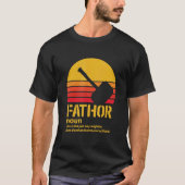 Mannen Fa Thor Zoals papa Gewoon Mightier Hero Pap T-shirt (Voorkant)