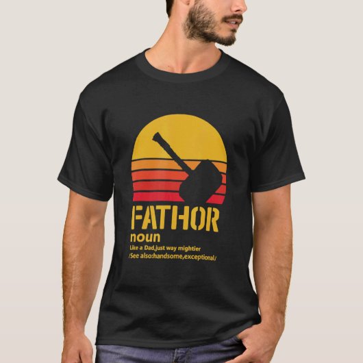 Mannen Fa Thor Zoals papa Gewoon Mightier Hero Pap T-shirt (Voorkant)