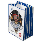 Mannen Fab Pirate Birthday Funny 50th Face Great Medium Cadeauzakje (Achterkant Gekanteld)
