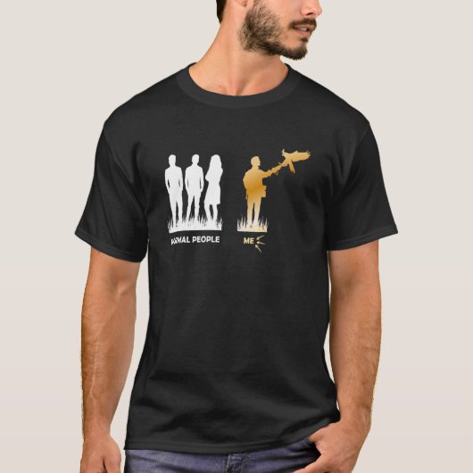Mannen Falconry Ornithology Birder Falconer Normal T-shirt (Voorkant)