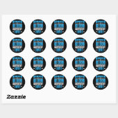 Mannen familiereünie ronde sticker (Vel)