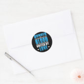 Mannen familiereünie ronde sticker (Envelop)
