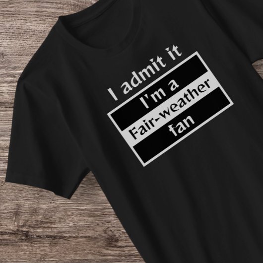 Mannen-fan van mooi weer t-shirt