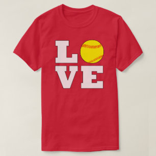 Mannen/Fastpitch Softball LOVE Coach/Dad T-shirt