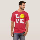 Mannen/Fastpitch Softball LOVE Coach/Dad T-shirt (Voorkant volledig)